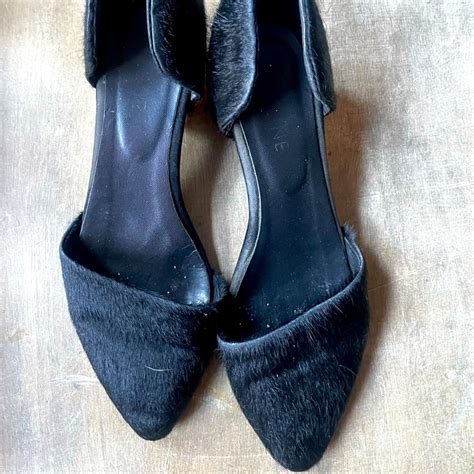 celine black pony hair shoes|Celine.